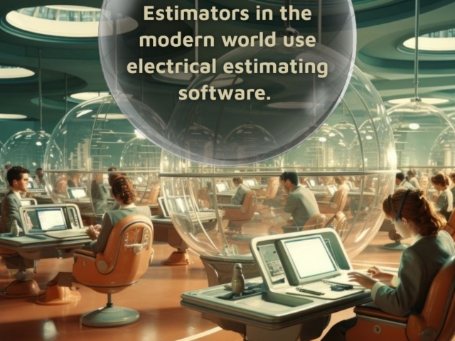 Estimators in the modern world use electrical estimating software.