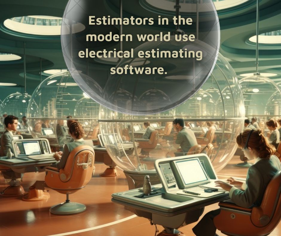 Estimators in the modern world use electrical estimating software.