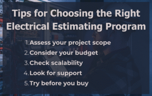 Tips for Choosing the Right Electrical Estimating Program