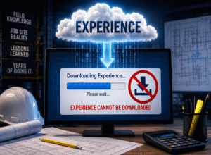 A computer screen showing a download progress bar labeled 'Experience' and a message stating 'Experience cannot be downloaded'.