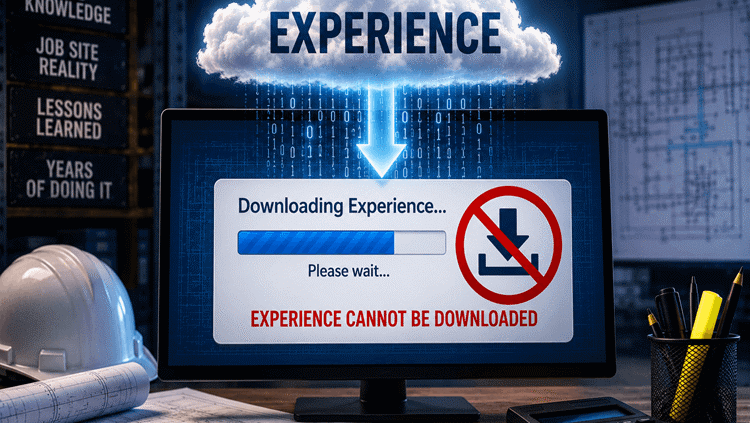 A computer screen showing a download progress bar labeled 'Experience' and a message stating 'Experience cannot be downloaded'.