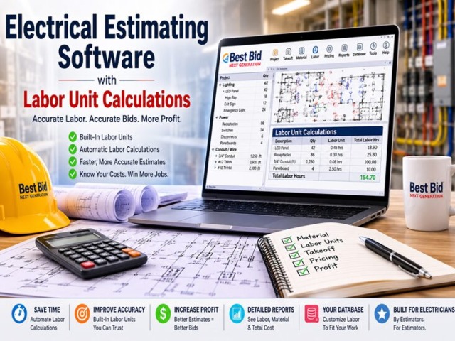 Electrical Estimating Software with Labor Unit Calculations: A Contractor’s Guide