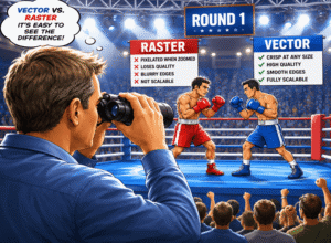 Comparison of raster vs. vector graphics