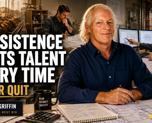 Steve Griffin sharing lessons about persistence in electrical estimating
