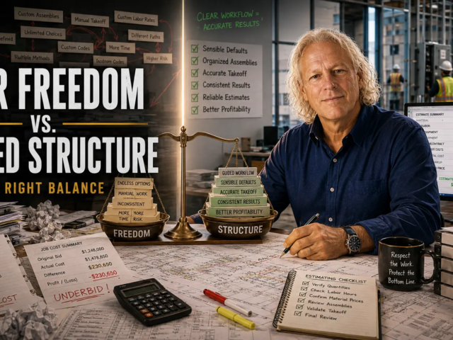 User Freedom in Electrical Estimating Software