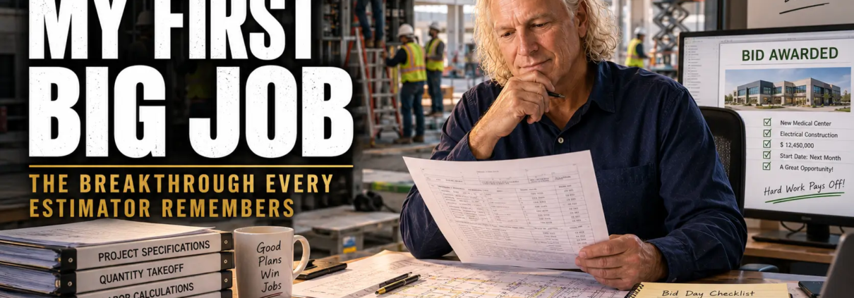 Electrical estimator preparing a big job estimate