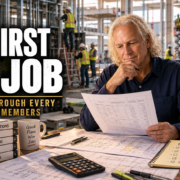 Electrical estimator preparing a big job estimate