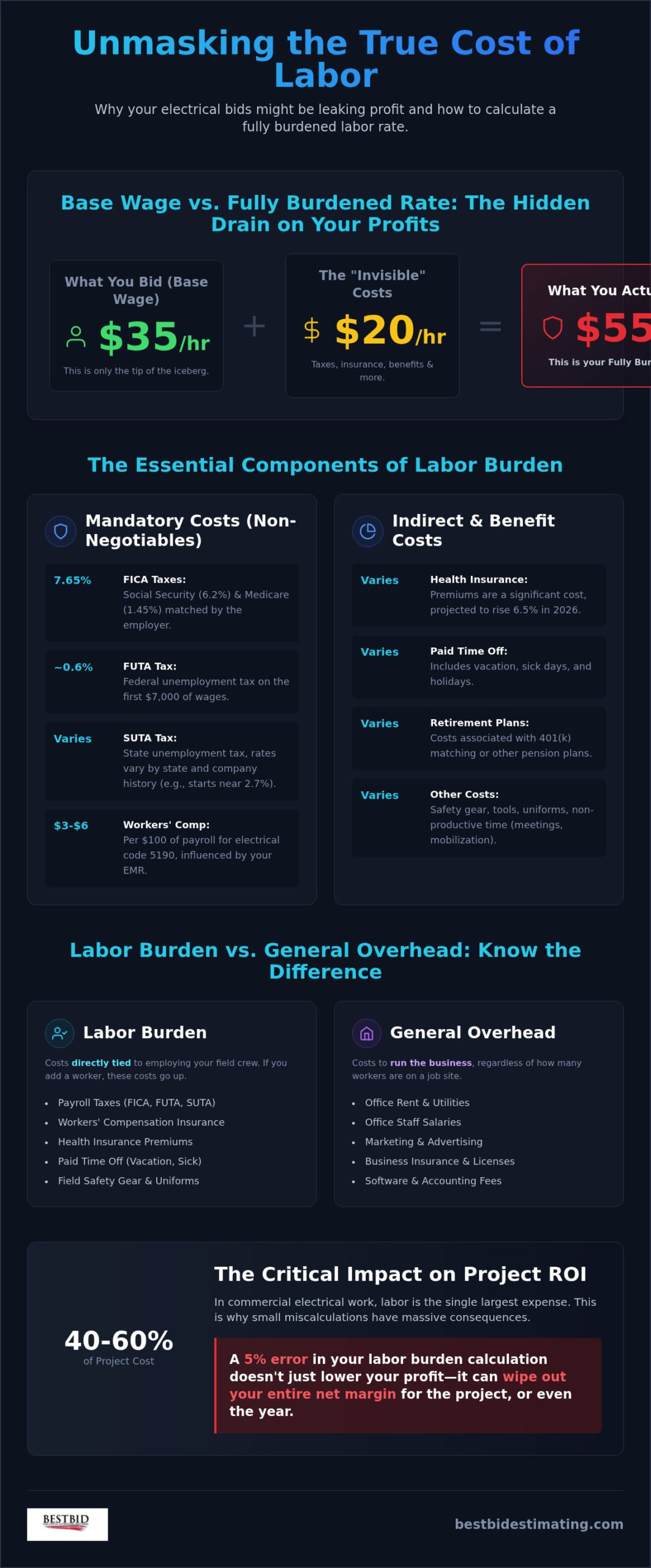Labor Burden in Electrical Bids: 2026 Contractor Guide