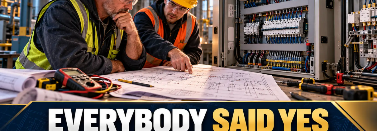 Electrical contractor learning to handle an unfamiliar industrial project